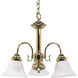 Ballerina 3 Light 20 inch Polished Brass Chandelier Ceiling Light