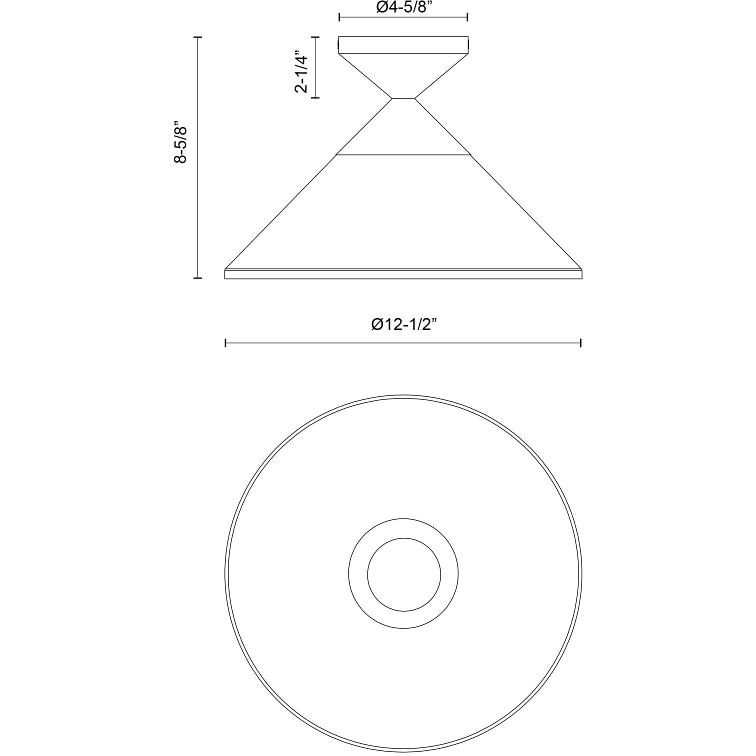 Alora Mood Mauer 1 Light 12.5 inch Brushed Gold Semi-Flush Mount Ceiling Light in Clear Glass