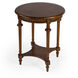 Hellinger Round End Table in Medium Brown