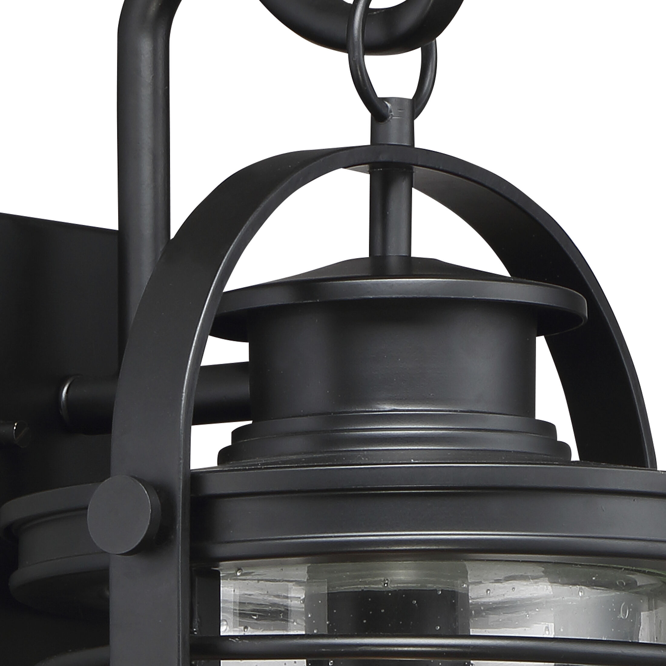 Booker 1 Light 18 inch Mystic Black Wall Lantern