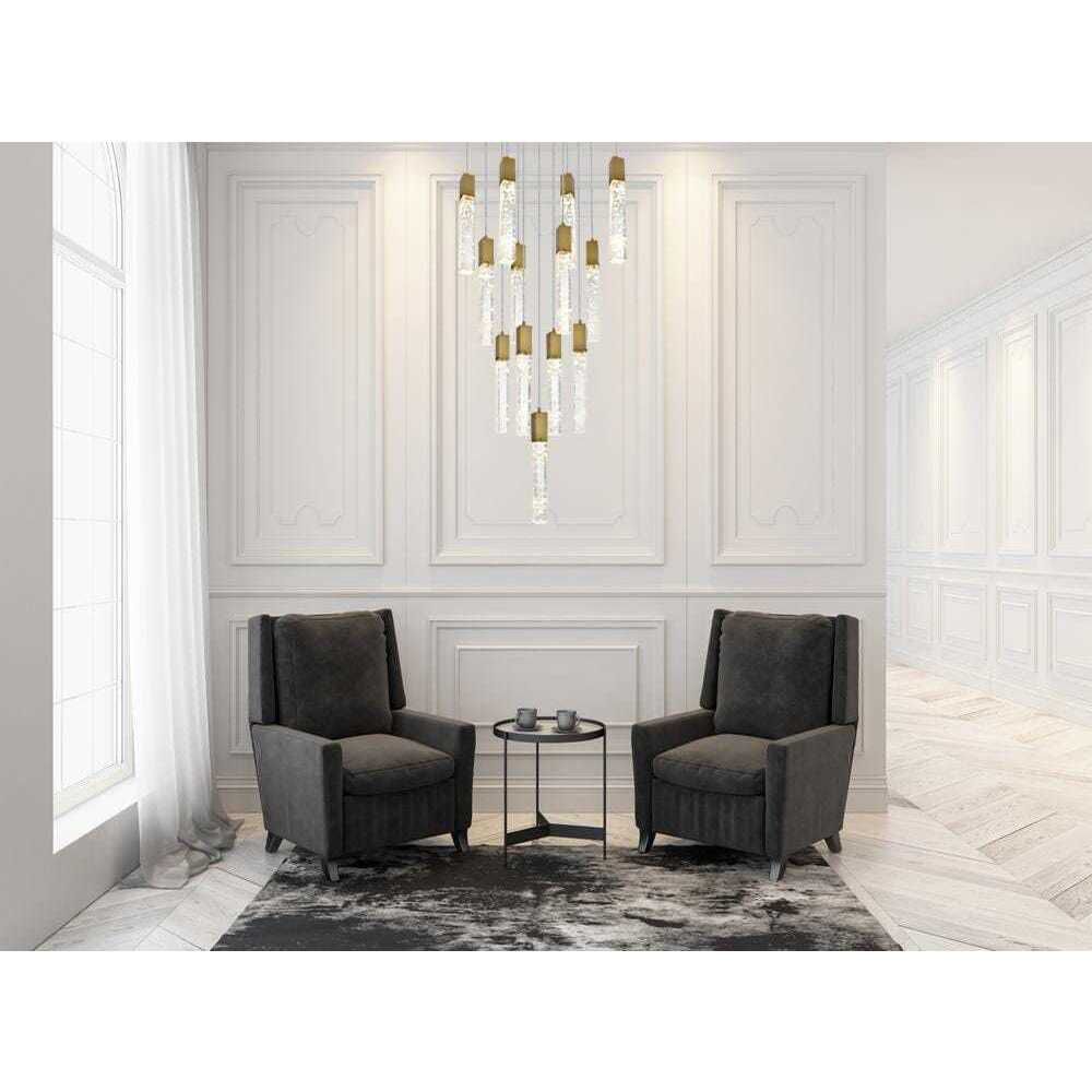 Aurora 13 Light 26 inch Satin Gold Pendant Ceiling Light