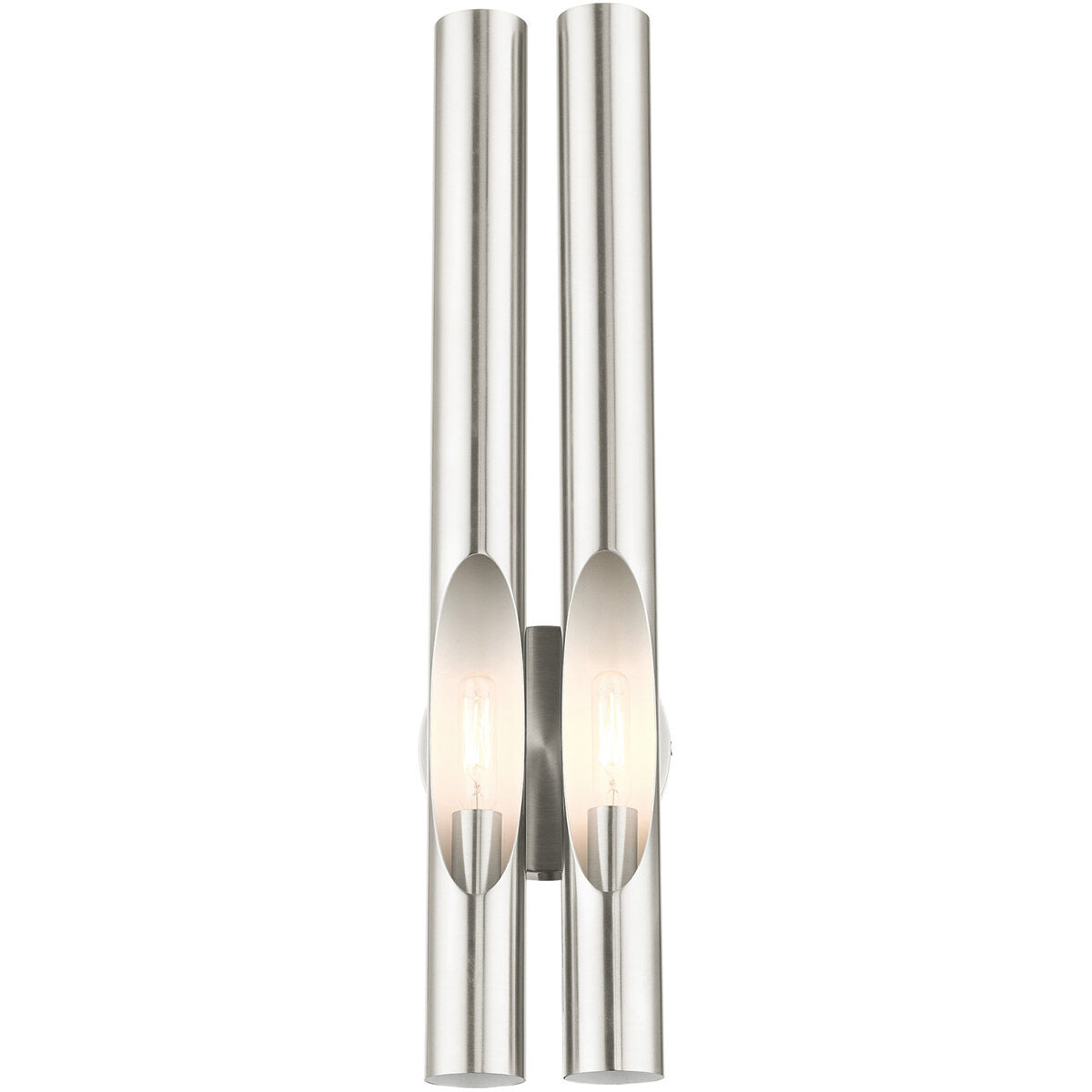 Acra 2 Light 5 inch Brushed Nickel ADA ADA Double Sconce Wall Light