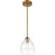 Sommersby 1 Light 7 inch Legacy Brass and Matte Coal Pendant Ceiling Light