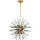 Esopus 8 Light 20 inch Brass and Black Pendant Ceiling Light