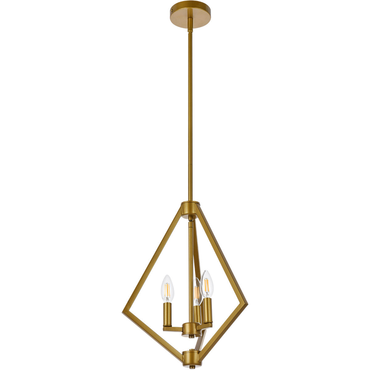 Irina 3 Light 14 inch Brass Pendant Ceiling Light