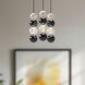 Onyx Multi Pendant Ceiling Light in Polished Nickel