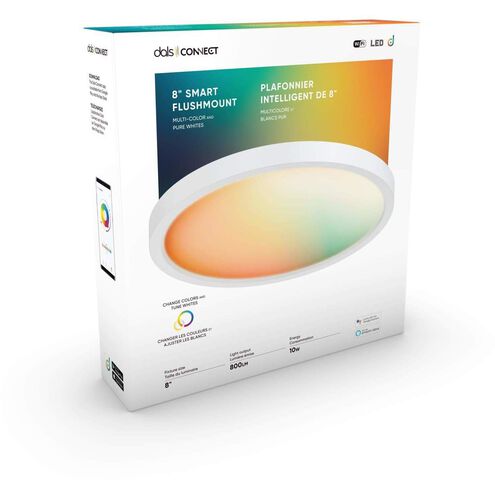 Delta Smart 1 Light 8 inch White Flushmount Ceiling Light, Indoor