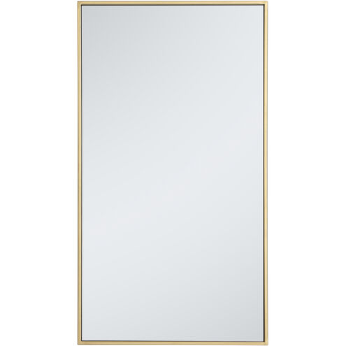 Monet 36 X 20 inch Brass Wall Mirror