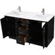 Hayes 60 X 22 X 35 inch Black Vanity Sink Set