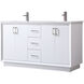 Hayes 60 X 22 X 35 inch White Vanity Sink Set
