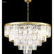 Contemporary Europa Satin Gold Crystal Chandelier Ceiling Light