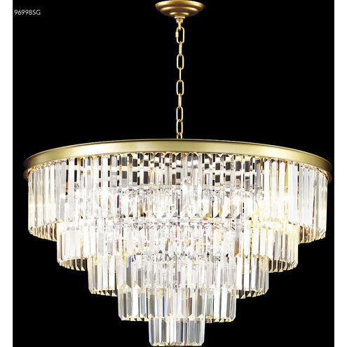 Contemporary Europa Satin Gold Crystal Chandelier Ceiling Light