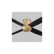 Oslo 52 inch Aged Brass with Matte Black Blades Ceiling Fan