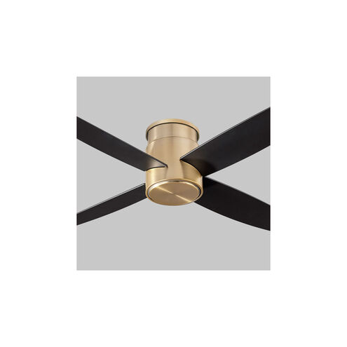 Oslo 52 inch Aged Brass with Matte Black Blades Ceiling Fan