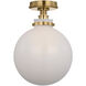 Chapman & Myers Parkington LED 10 inch Antique-Burnished Brass Globe Flush Mount Ceiling Light