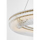 C&M by Chapman & Myers Pierce 1 Light 30 inch Burnished Brass Chandelier Ceiling Light