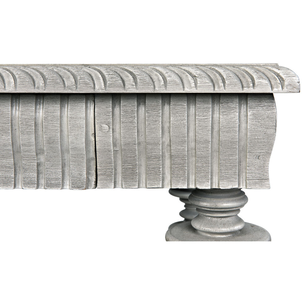 Portuguese 72 X 32 inch Distressed Grey Desk