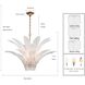 Fiore 10 Light 39.5 inch Antique Gold Leaf Pendant Ceiling Light