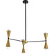 Cade 6 Light 34 inch Black and Brass Pendant Ceiling Light
