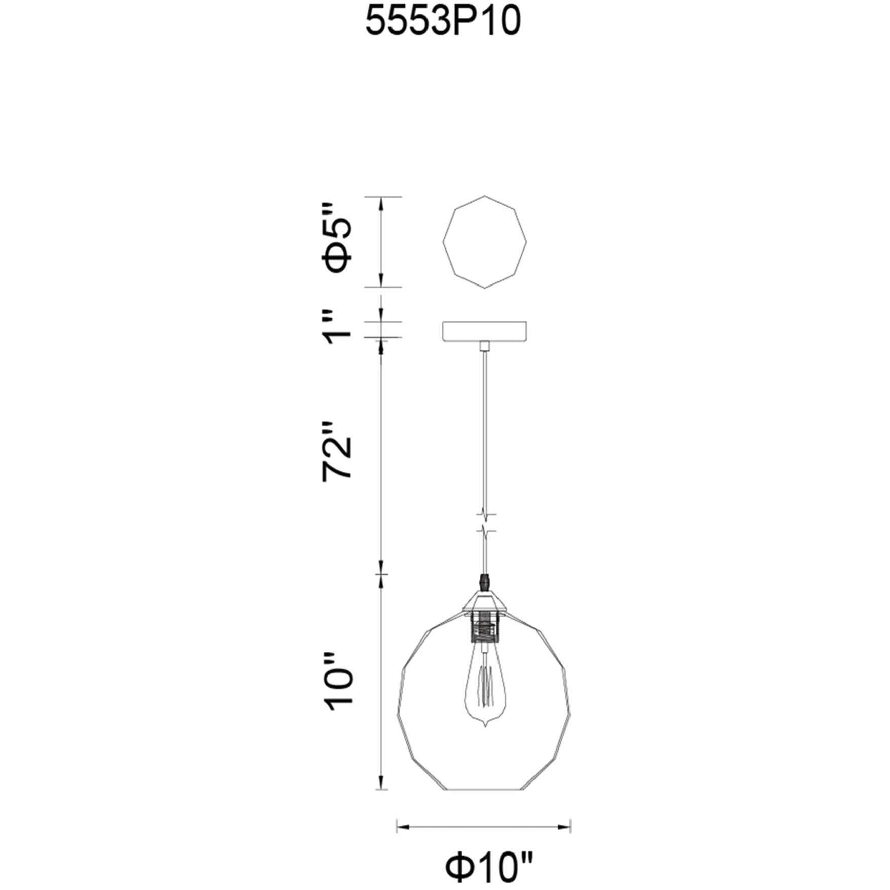 Glass 1 Light 10 inch Black Down Mini Pendant Ceiling Light in Clear