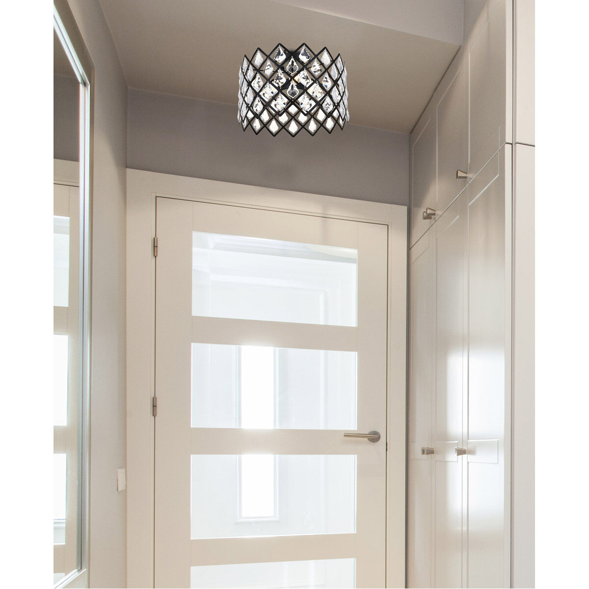 Lyla 3 Light 13 inch Black Flush Mount Ceiling Light