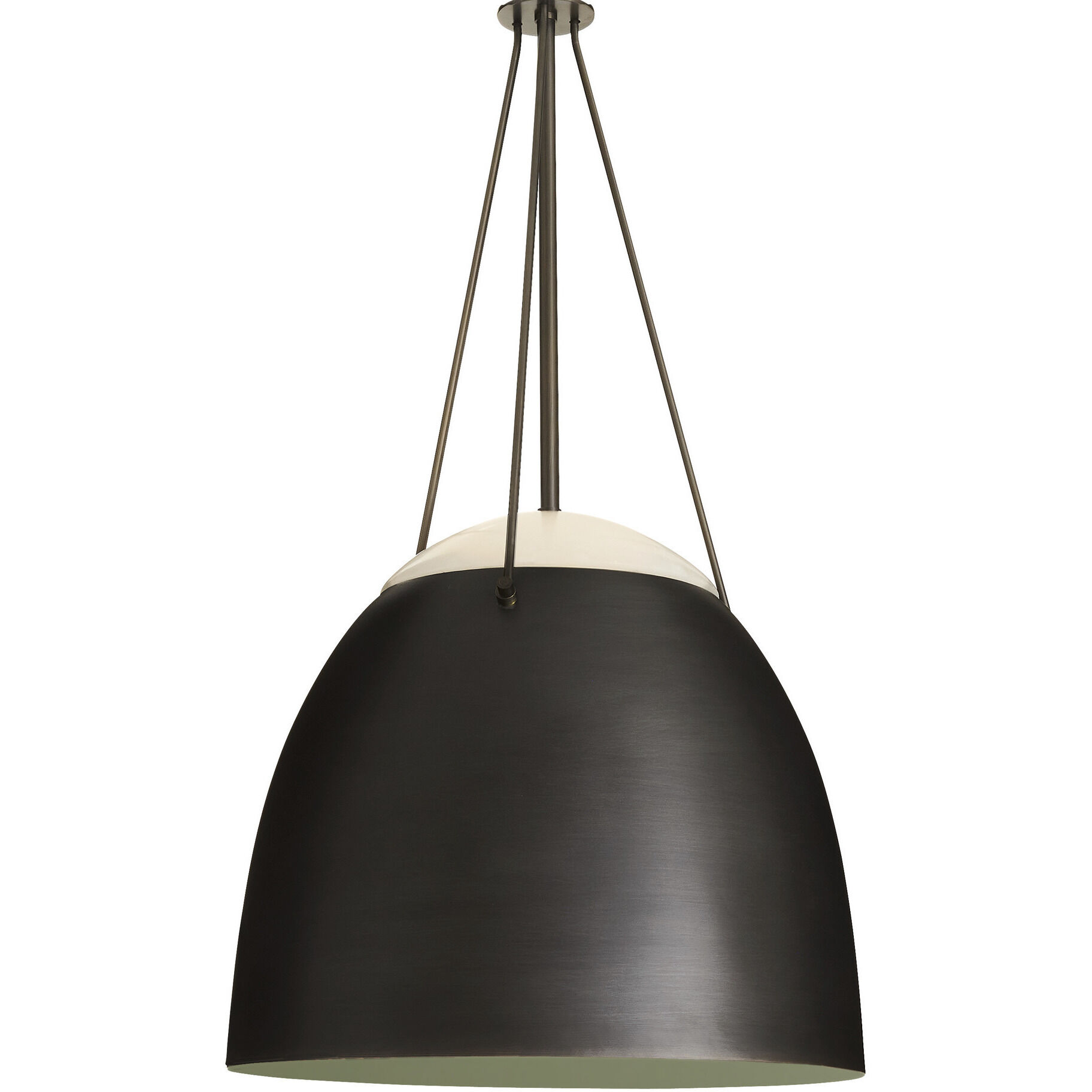 Leda 1 Light 16 inch English Bronze and White Pendant Ceiling Light