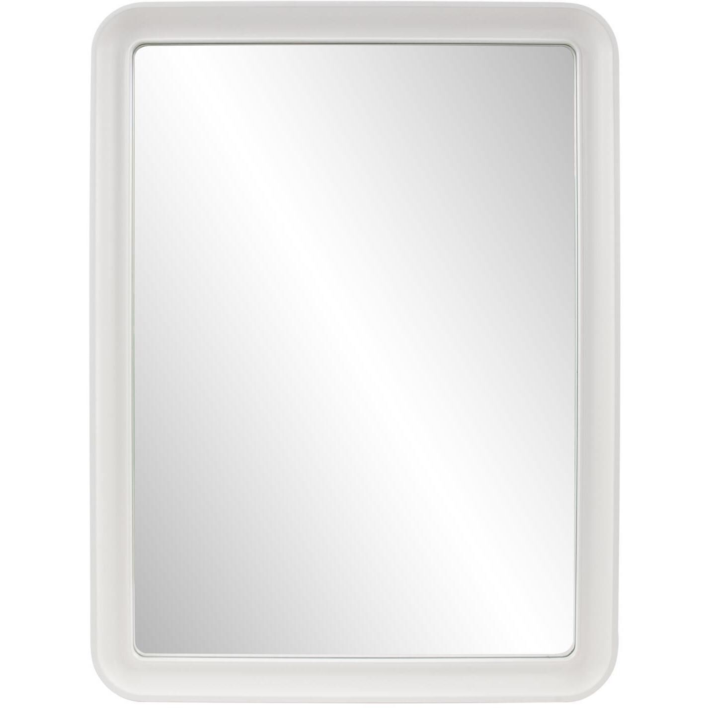 Joelle 40 X 30 inch Matte White Mirror