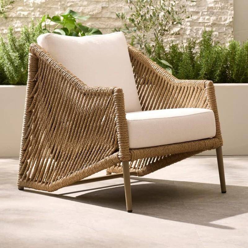 Kiki Pearl and Tan with Beige Outdoor Chair