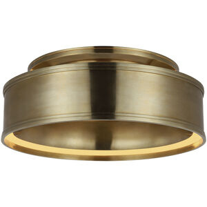 Chapman & Myers Connery LED 18 inch Antique-Burnished Brass Flush Mount Ceiling Light