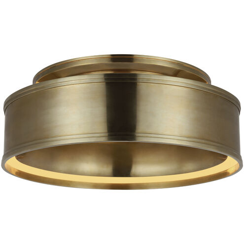 Chapman & Myers Connery LED 18 inch Antique-Burnished Brass Flush Mount Ceiling Light