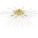 Utopia 6 Light 26 inch Satin Brass Flush Mount Ceiling Light