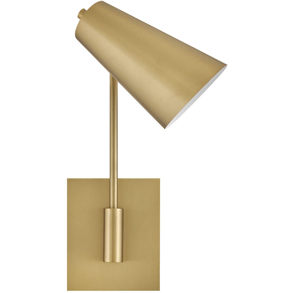 Bray Wall Mount Wall Light in Lacquered Brass
