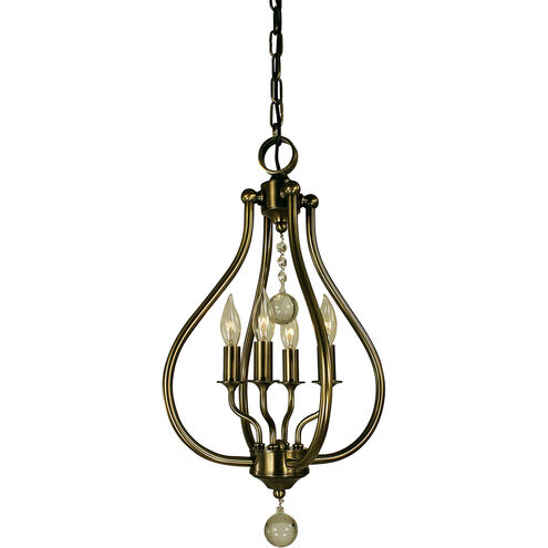 Dewdrop 4 Light 12 inch Brushed Nickel Pendant Ceiling Light