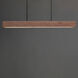 Lintel LED 47.25 inch Rosso Laterite and Gunmetal Linear Pendant Ceiling Light