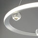 Nodes LED 24 inch Brushed Aluminum Ring Pendant Ceiling Light