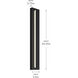 Arik LED 34.25 inch Black Outdoor Wall Light