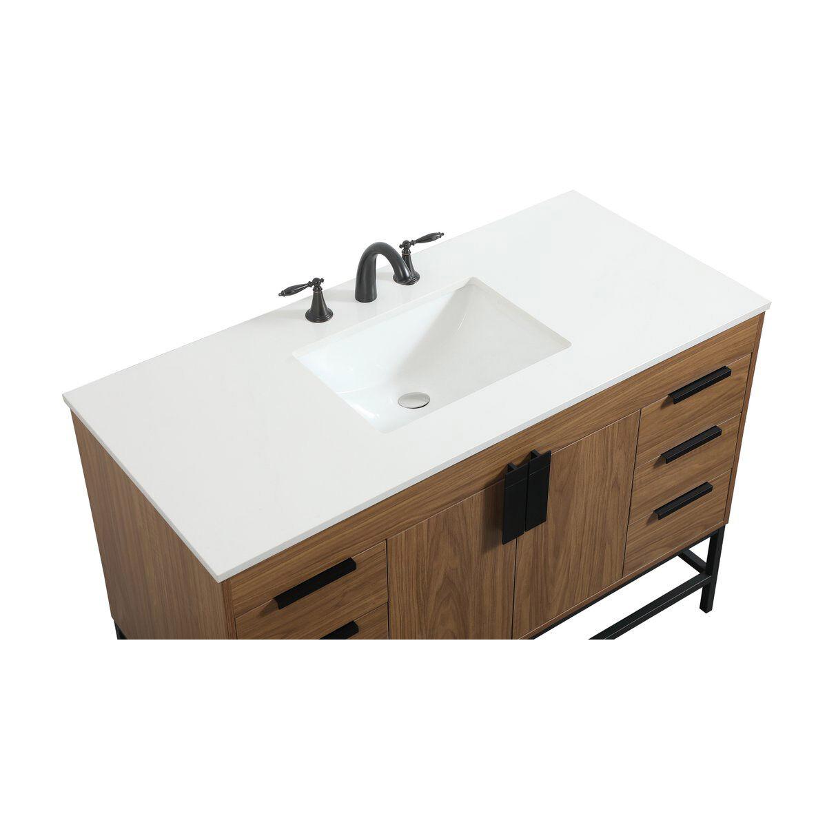 Eugene 48 X 22 X 34 inch Walnut Brown Vanity Sink Set