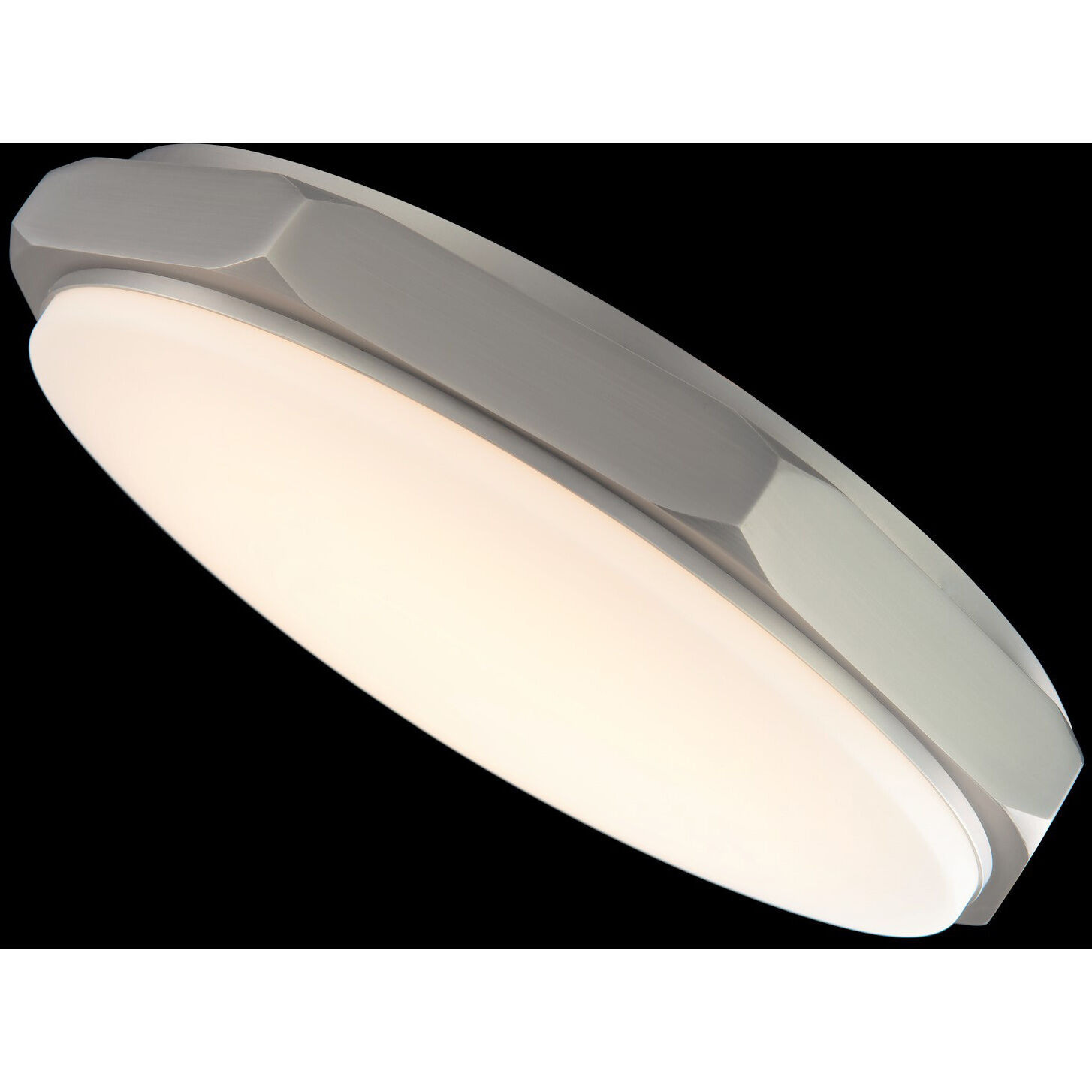 Grommet 1 Light 16 inch Brushed Nickel Flush Mount Ceiling Light in 3500K, 16in.