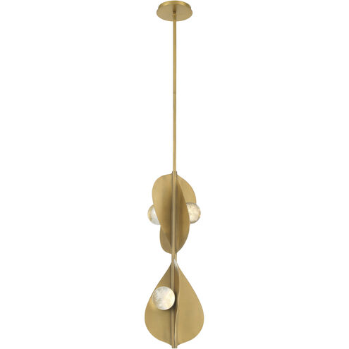 Pod LED 8.25 inch Legacy Brass Pendant Ceiling Light