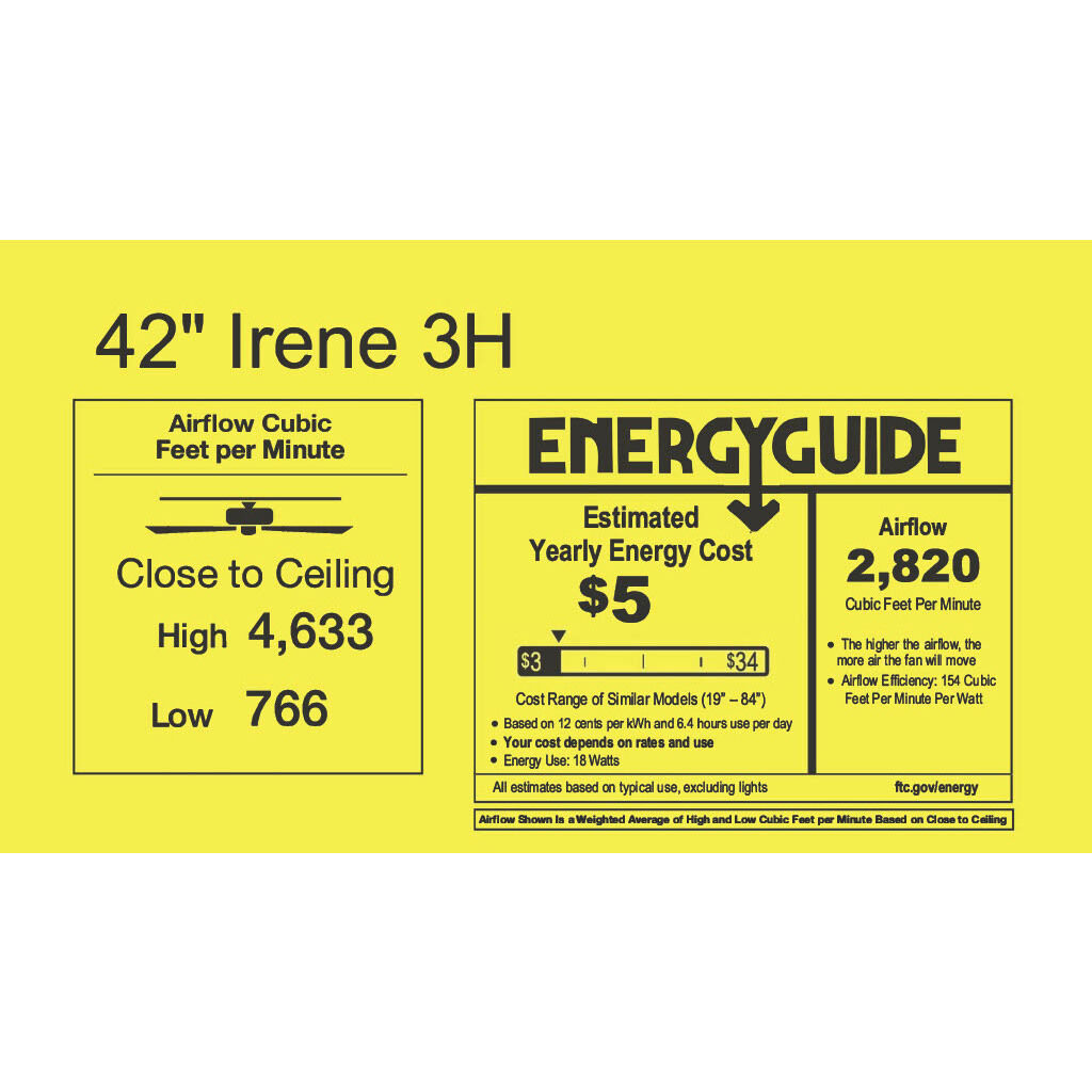 Atlas Irene-3H 42 inch Barn Wood Tone Flush Mount Paddle Fan, Flush Mounted