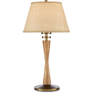 Woodville 30.25 inch 150 watt Classic Honey and Antique Brass Table Lamp Portable Light