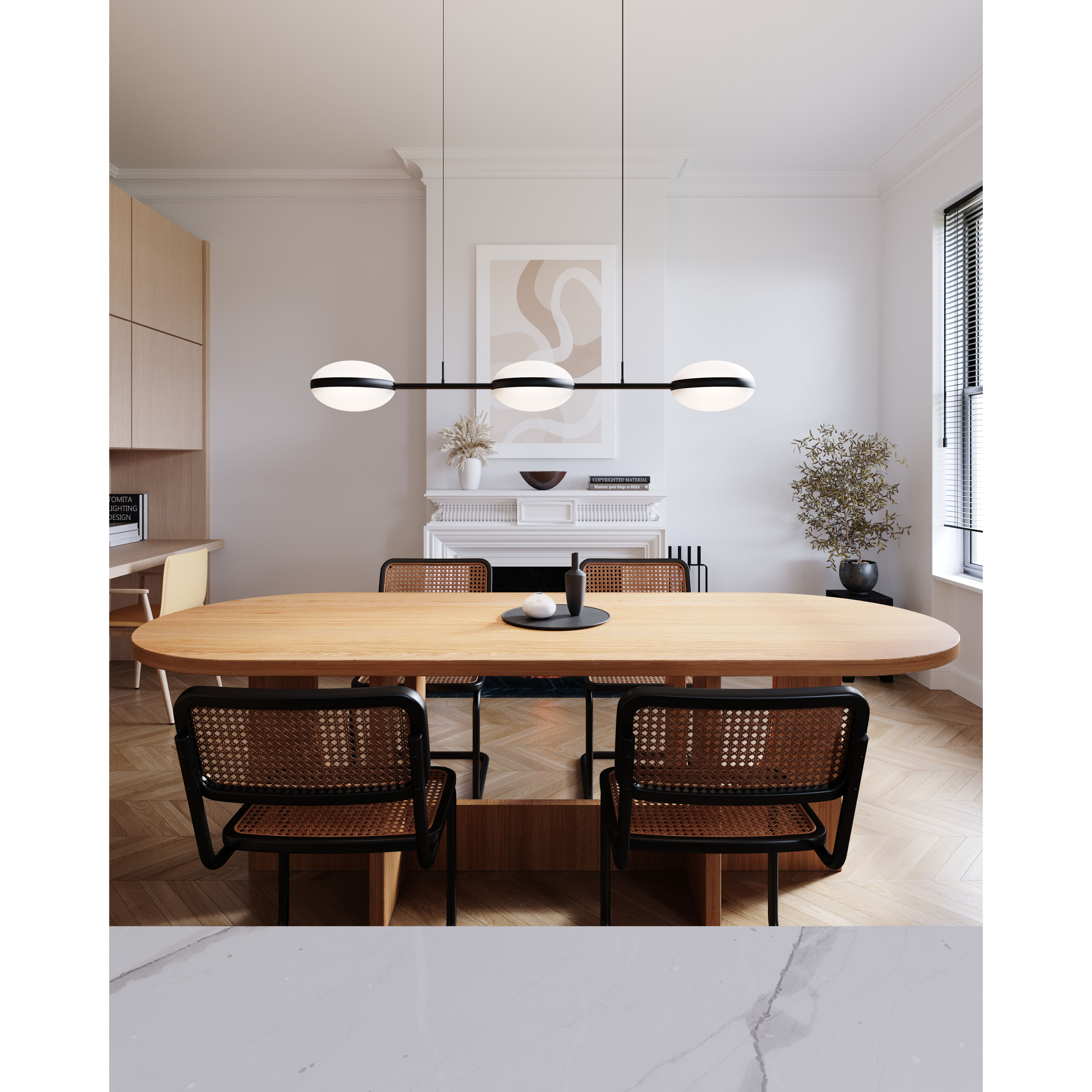 Pillows LED 48.5 inch Satin Black Pendant Ceiling Light