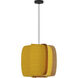 Alba LED 21.25 inch Black Pendant Ceiling Light in Yellow/Ash, WEP Collection