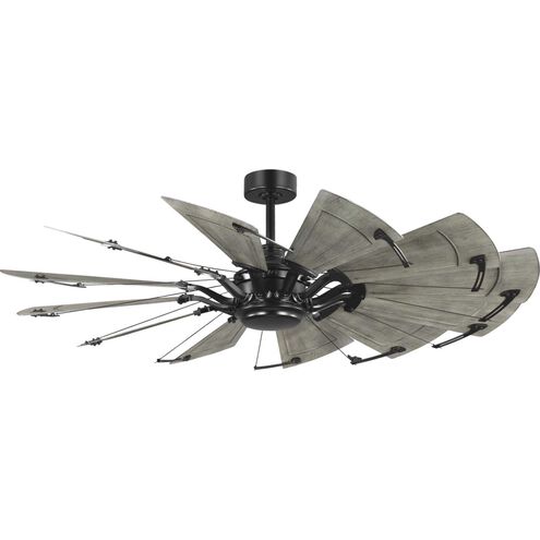 Springer II 60 inch Matte Black with Distressed Charcoal (Painted) Blades Ceiling Fan