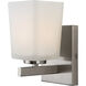 Madison 1 Light 5 inch Brushed Nickel Vanity Light Wall Light