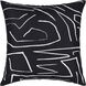 Ray 22 inch Black and White Indoor Pillow