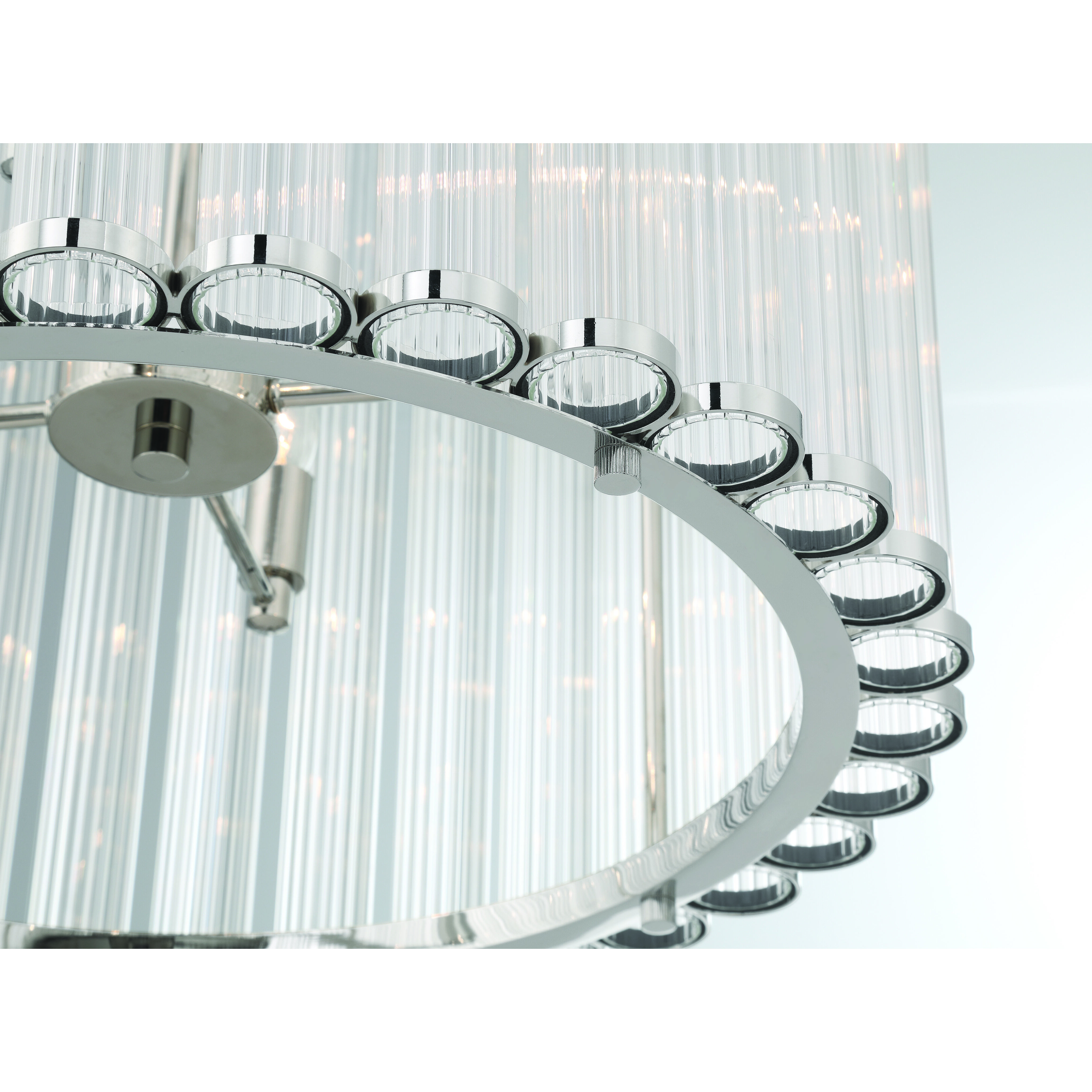 Glasbury 8 Light 22 inch Polished Nickel Chandelier Ceiling Light