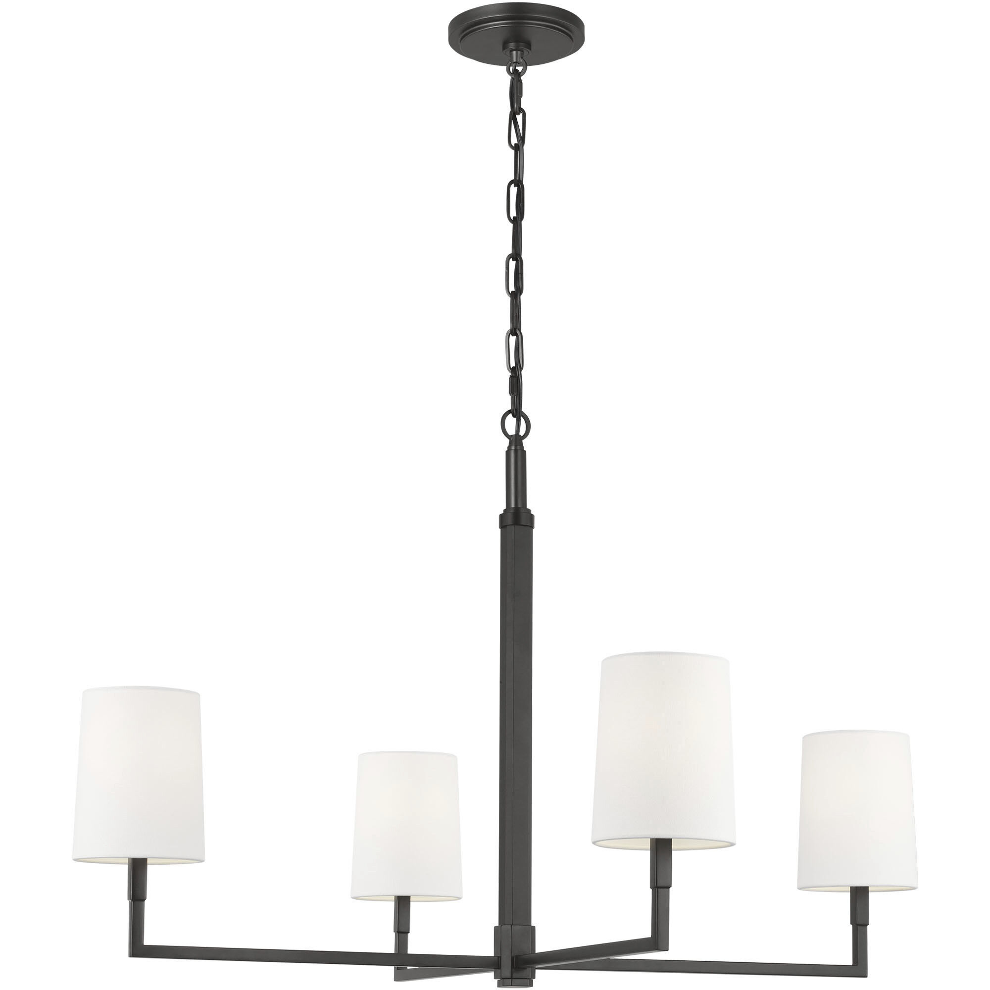 TOB by Thomas O'Brien Danica 4 Light 36 inch Aged Iron Chandelier Ceiling Light