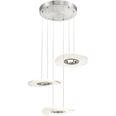 Light Ray LED 17 inch Brushed Nickel Pendant Ceiling Light