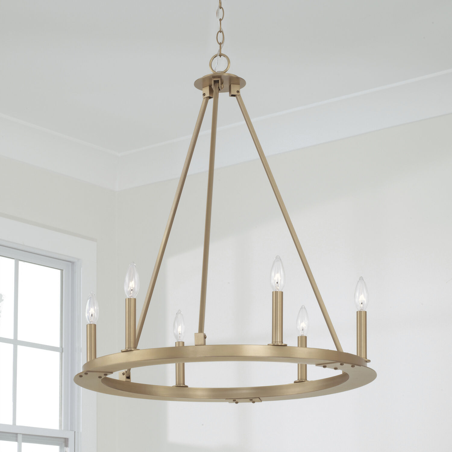 Pearson 6 Light 26 inch Aged Brass Chandelier Ceiling Light